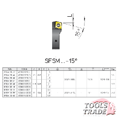 Резец кассета  SFSM 32-15° 